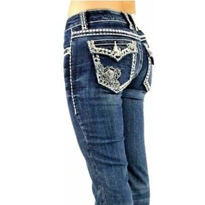 Rhinestone Embellished Jeans